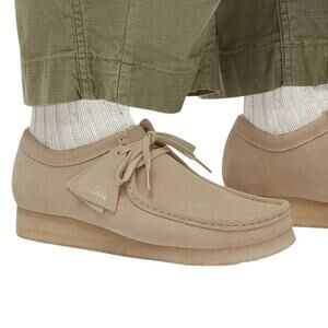 Clarks Wallabee Suede Sand Tan Maple Leather Shoes Womens Size 10 Lace Up